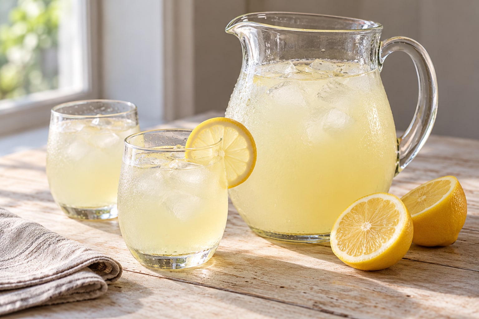 Classic lemonade — AI-generated serving illustration