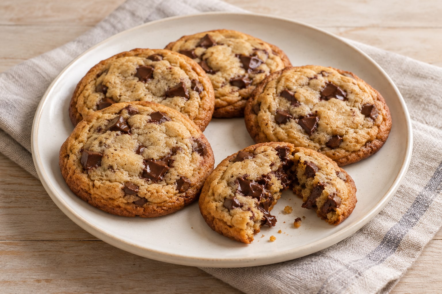 Chocolate chip cookies — AI-generated serving illustration