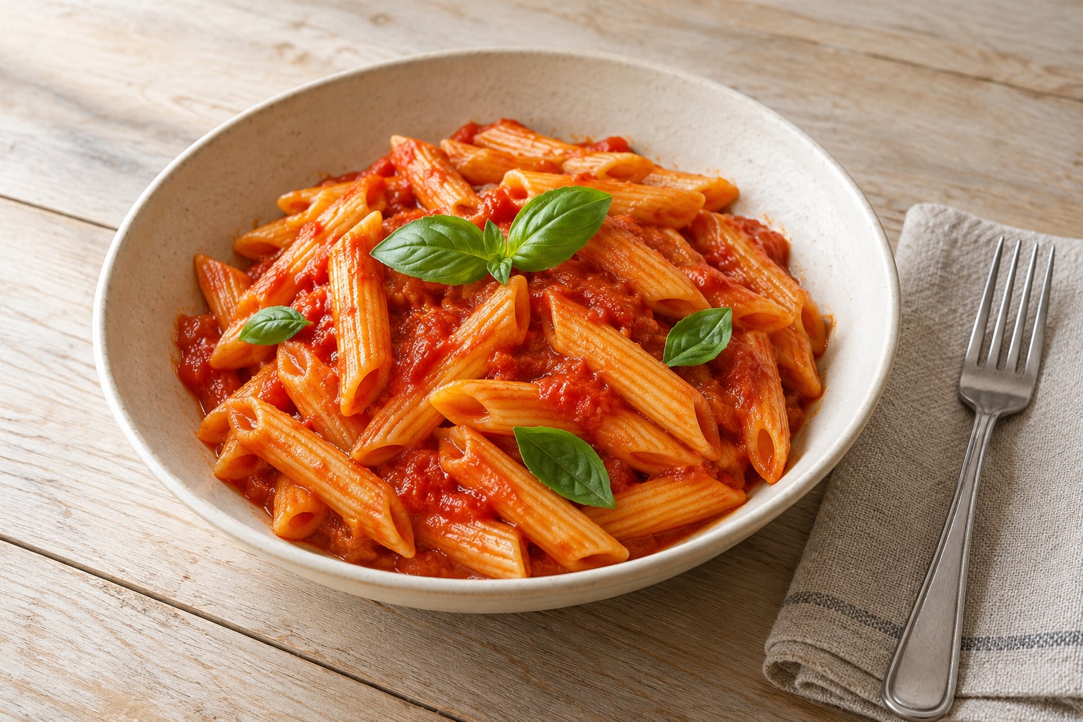 Tomato pasta — AI-generated serving illustration